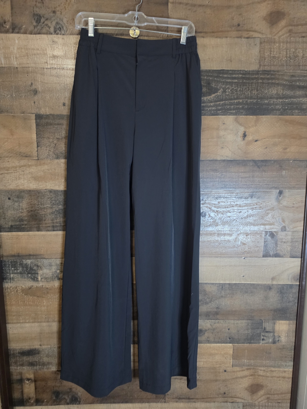 ALO Yoga Women's Black Wide-Leg Dress Trousers